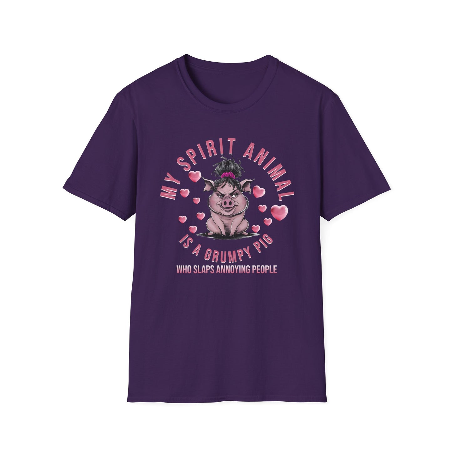 Spirit Animal T-shirt Pig t-shirt Sarcastic T-shirt Funny T-Shirt Softstyle T-Shirt