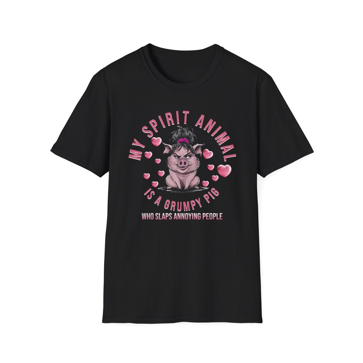 Spirit Animal T-shirt Pig t-shirt Sarcastic T-shirt Funny T-Shirt Softstyle T-Shirt