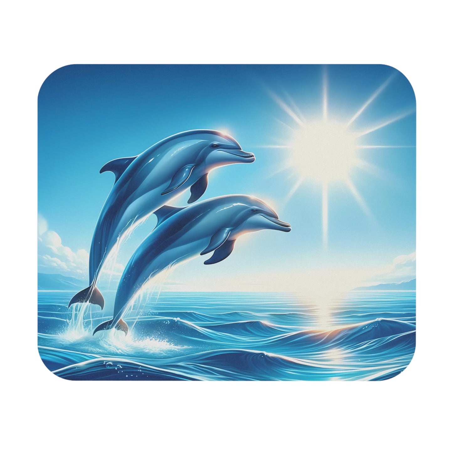 Dolphins in the Sea Mouse Pad (Rectangle)