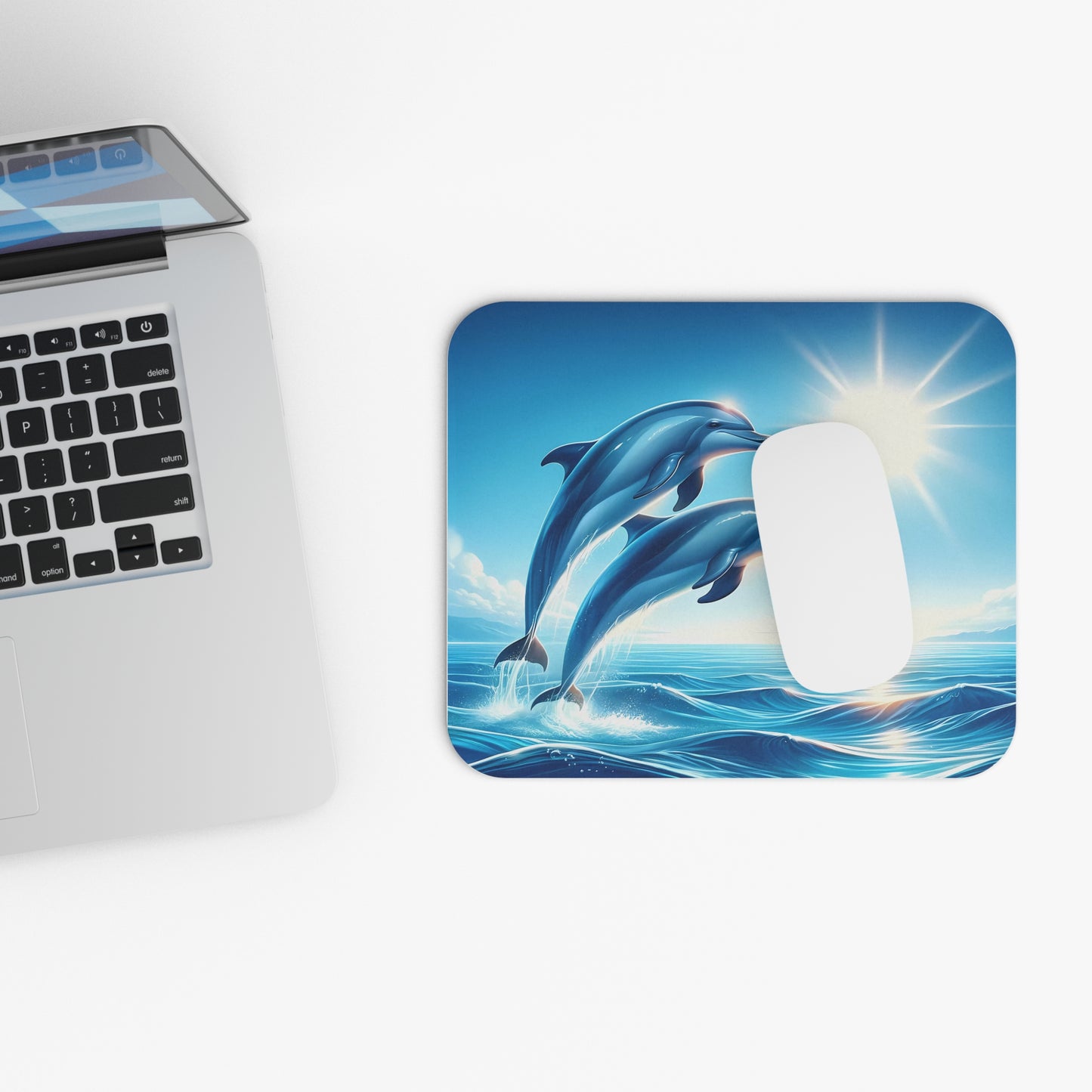 Dolphins in the Sea Mouse Pad (Rectangle)