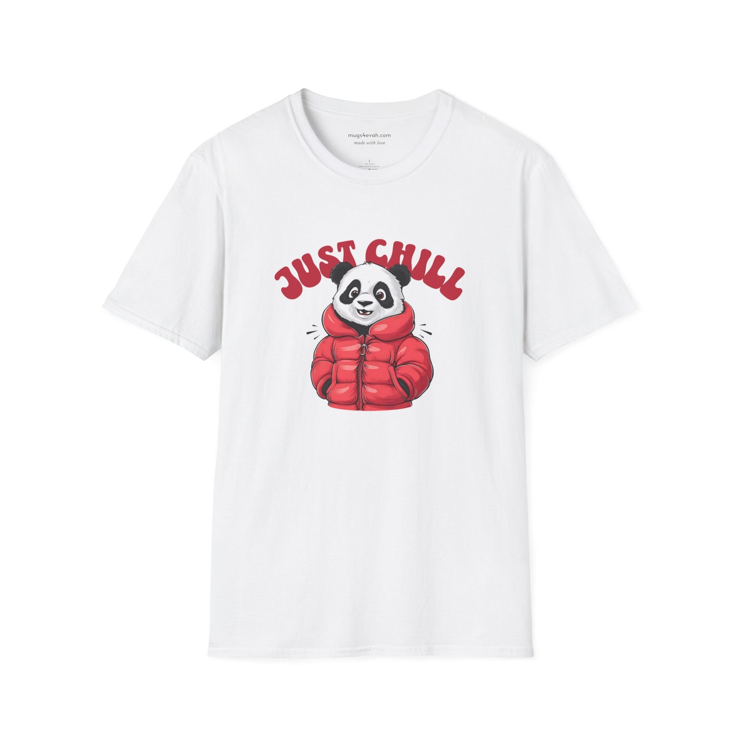 Funny Unisex Softstyle T-Shirt Panda T-shirt Chill T-Shirt Humorous Tee