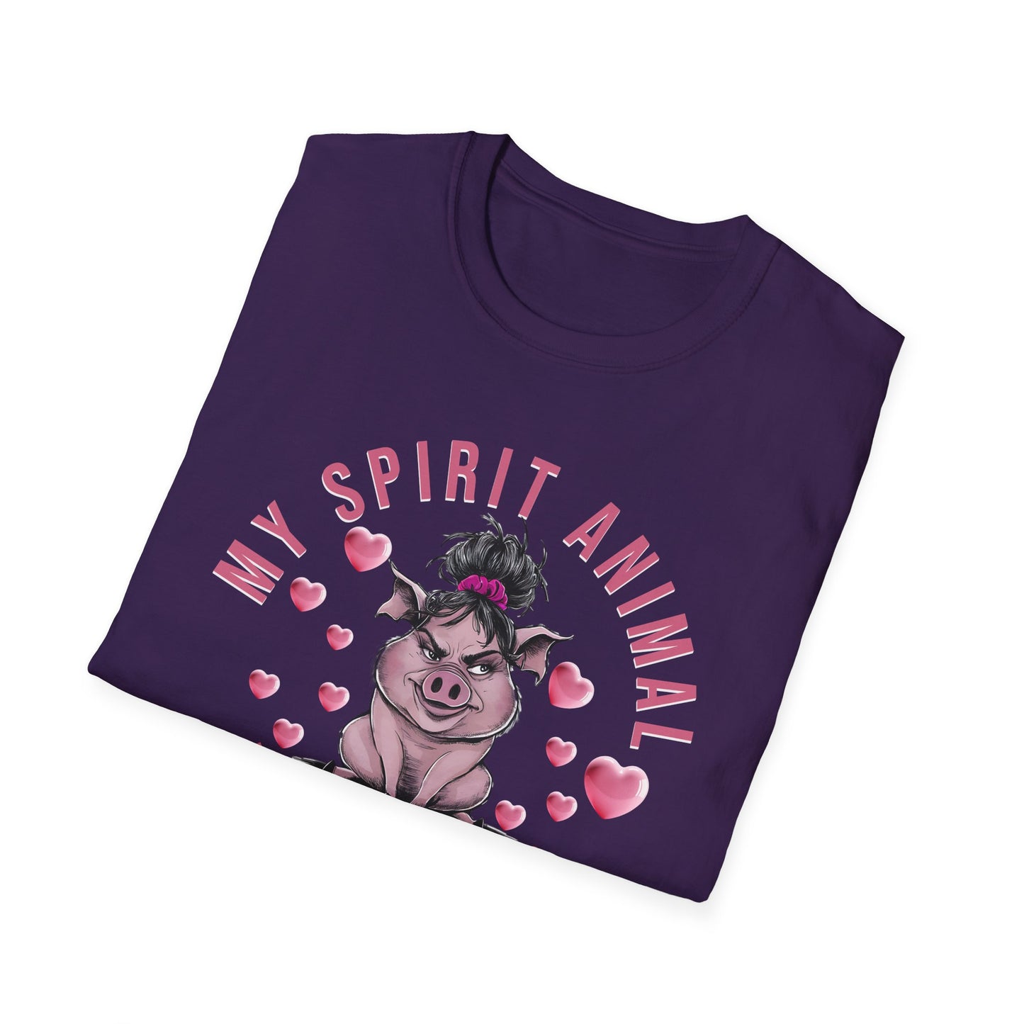 Spirit Animal T-shirt Pig t-shirt Sarcastic T-shirt Funny T-Shirt Softstyle T-Shirt