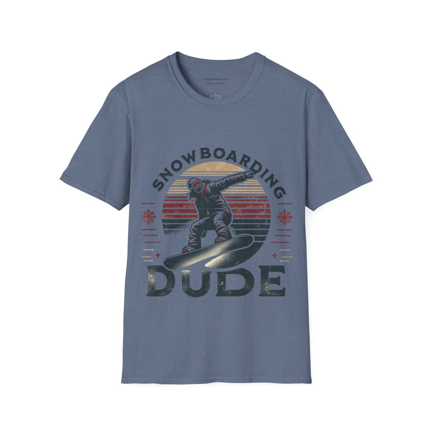 Snowboard T-shirt Snowboarding Skiing Mountain T-shirt Gift Apparel Tee Unisex Softstyle T-Shirt