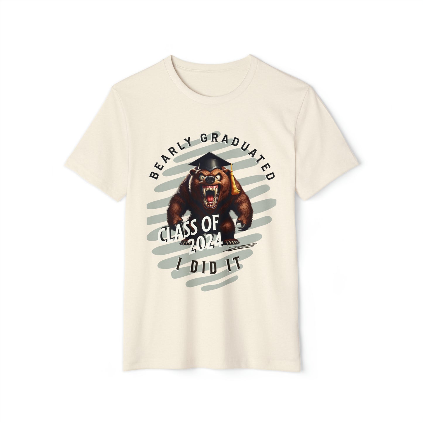 Bearly Graduated Class of 2024 Unisex Recycled Organic T-Shirt
