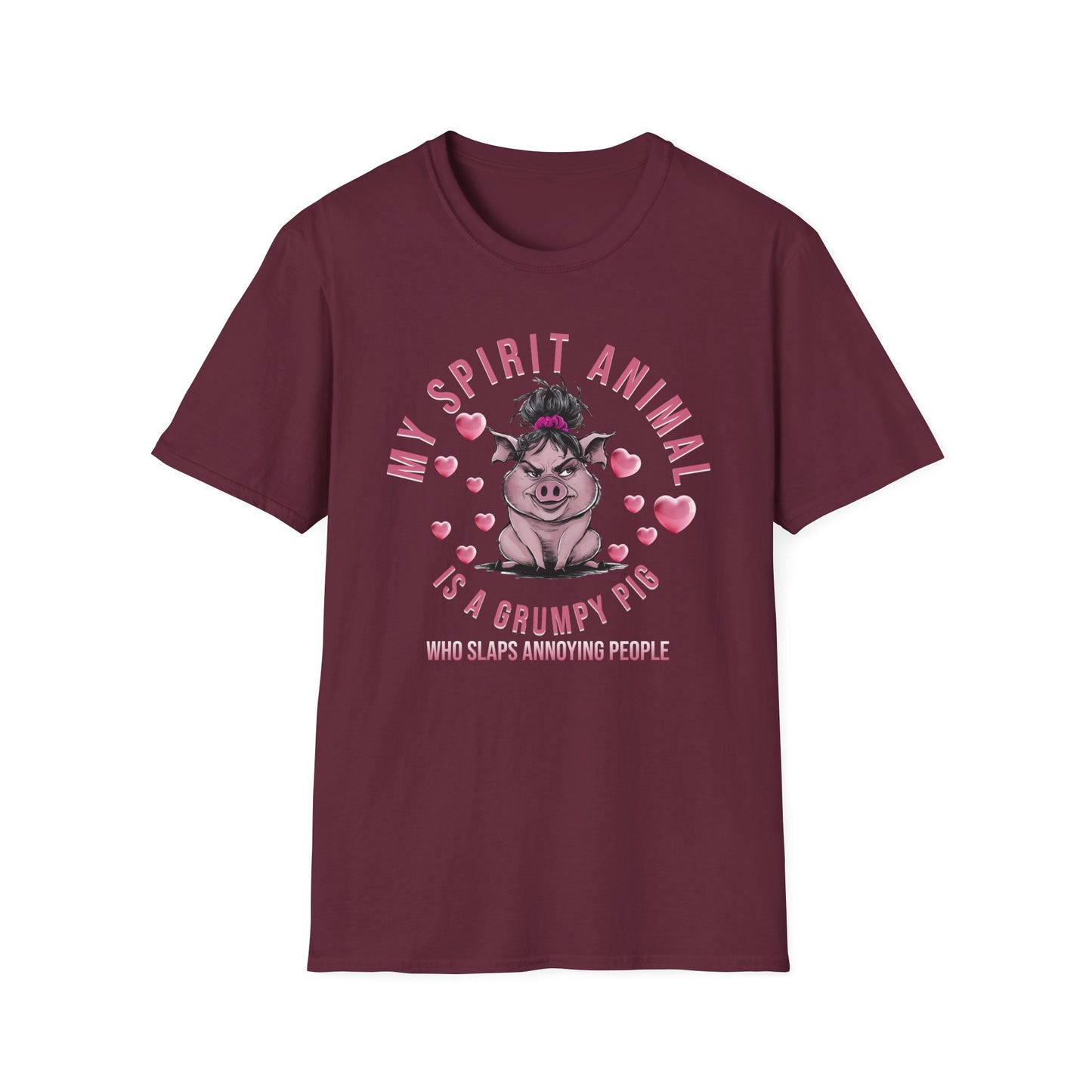 Spirit Animal T-shirt Pig t-shirt Sarcastic T-shirt Funny T-Shirt Softstyle T-Shirt