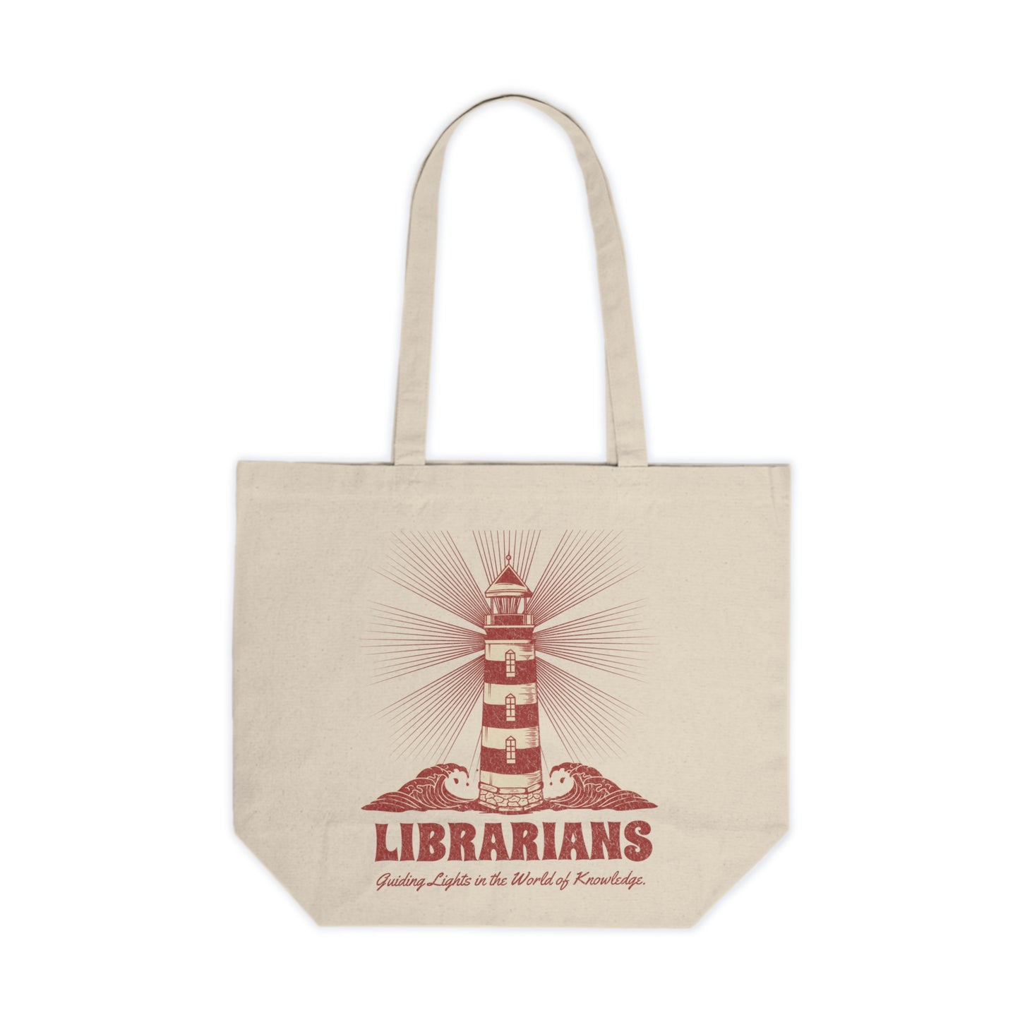 Lighthouse Librarian Canvas Shopping Tote