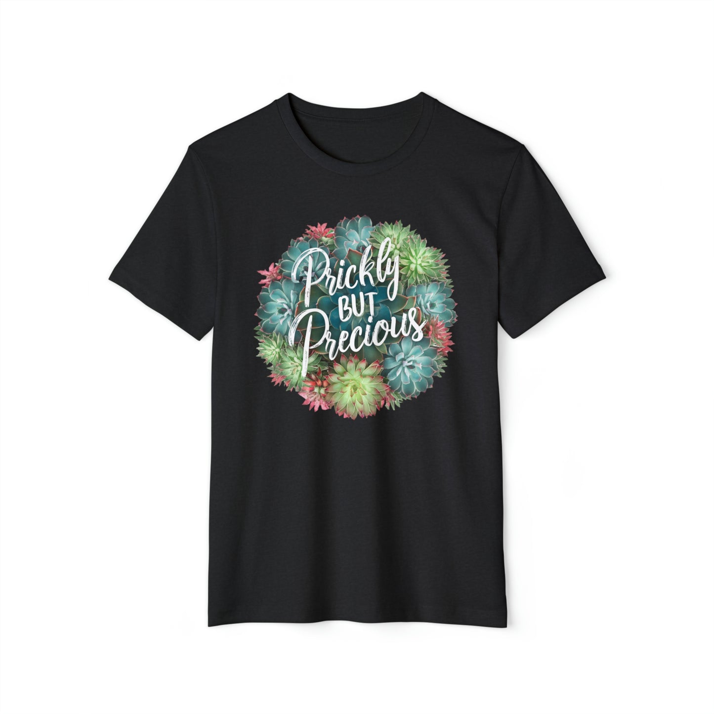 Prickly But Precious Succulent Unisex Recycled Organic T-Shirt