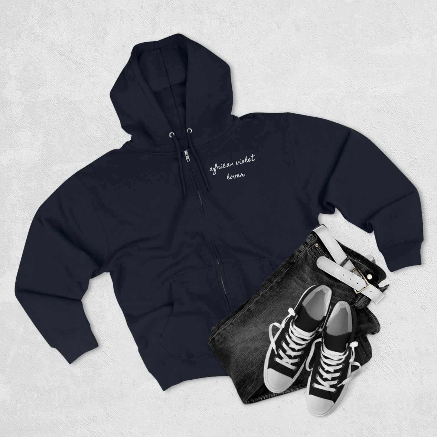 All You Need is Violets African Violet Unisex Zip Hoodie
