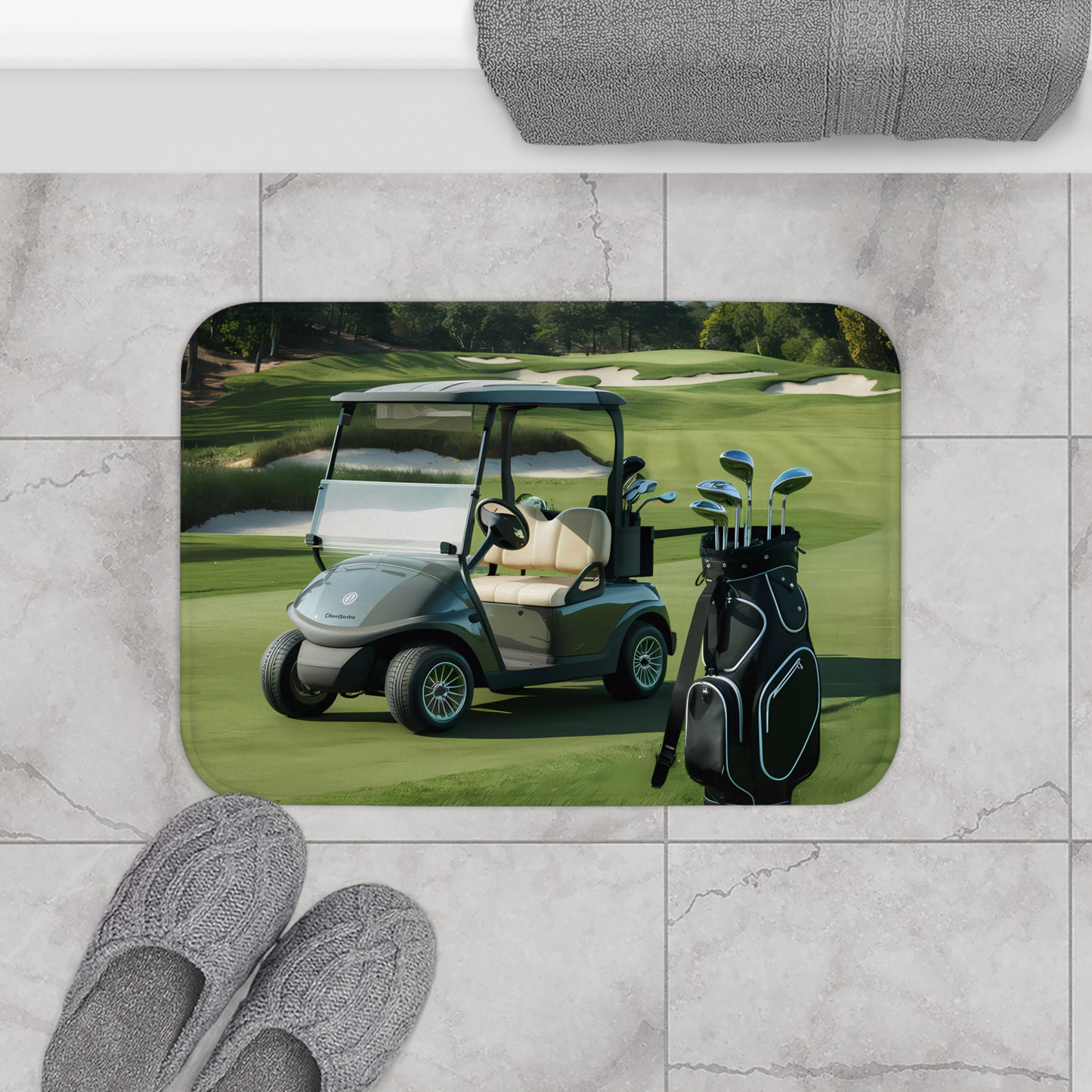 Golf Themed Bath Mat 17 x 24" – Perfect Bathroom Decor for Golf Enthusiasts
