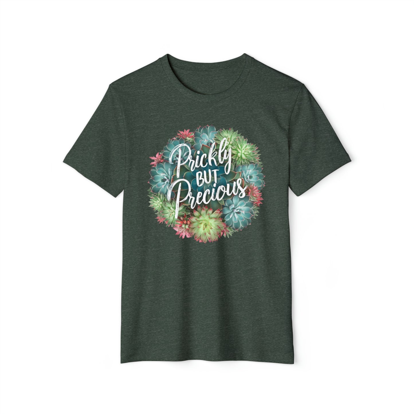 Prickly But Precious Succulent Unisex Recycled Organic T-Shirt