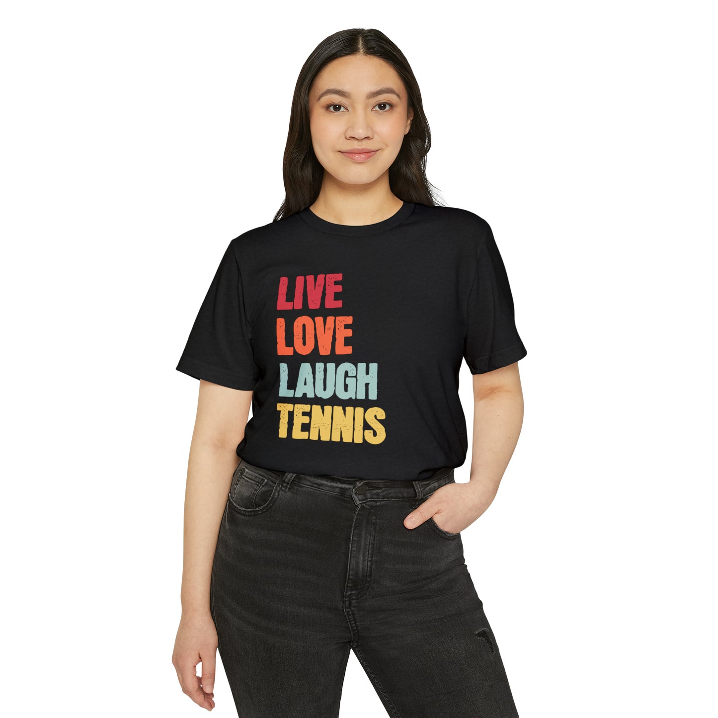 Live Love Laugh Tennis Unisex Recycled Organic T-Shirt