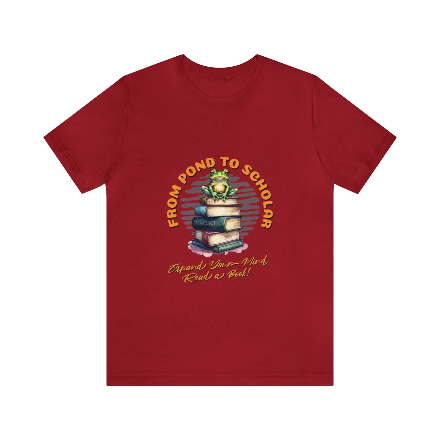 Expand Your Mind Read a Book Frog Unisex Jersey Short Sleeve Tee