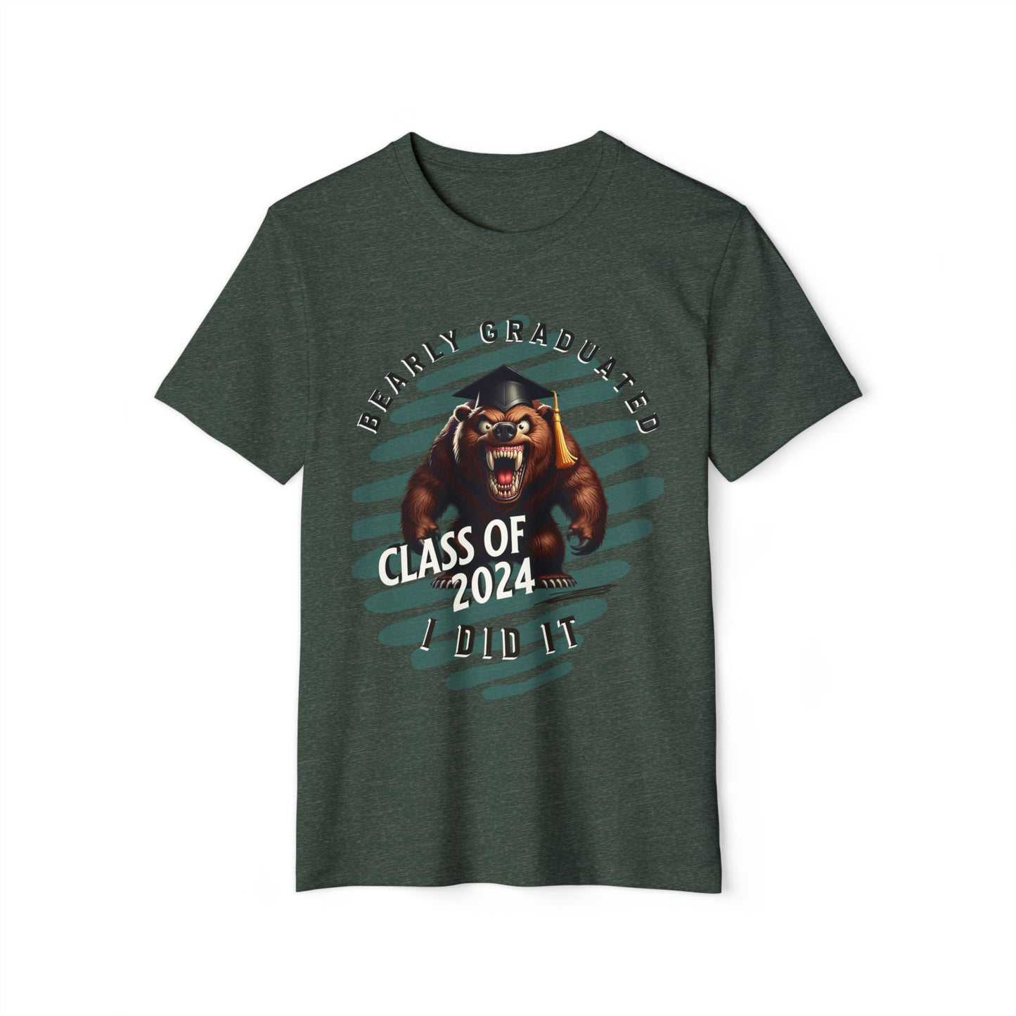 Bearly Graduated Class of 2024 Unisex Recycled Organic T-Shirt