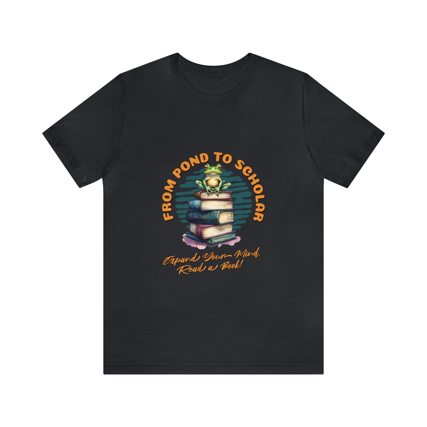 Expand Your Mind Read a Book Frog Unisex Jersey Short Sleeve Tee