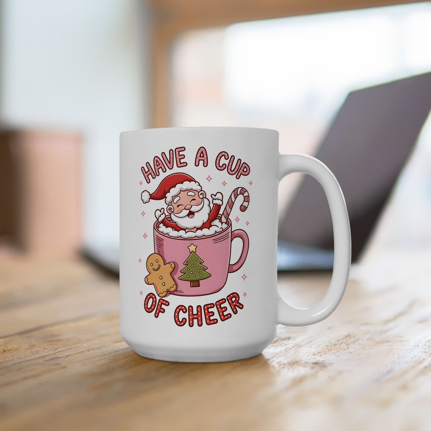 15oz Funny Christmas Coffee Mug, Christmas Mug, Santa Claus Mug, Holiday Coffee Mug