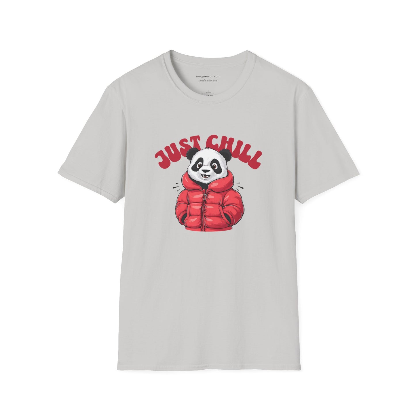 Funny Unisex Softstyle T-Shirt Panda T-shirt Chill T-Shirt Humorous Tee