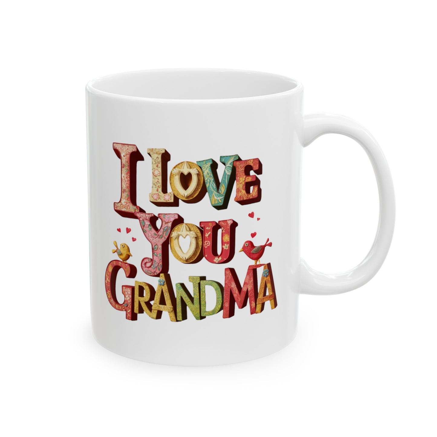 Grandma Gift Mother's Day Mug Great Gift for Grandma I Love Grandma Coffee Mug Gift, 11oz