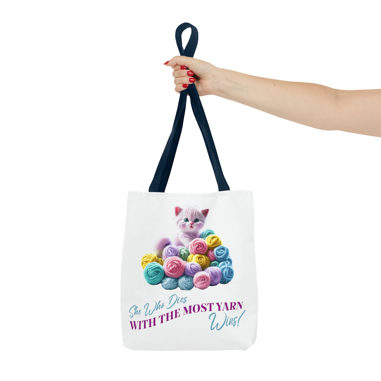 Funny Yarn Knitting Tote Bag