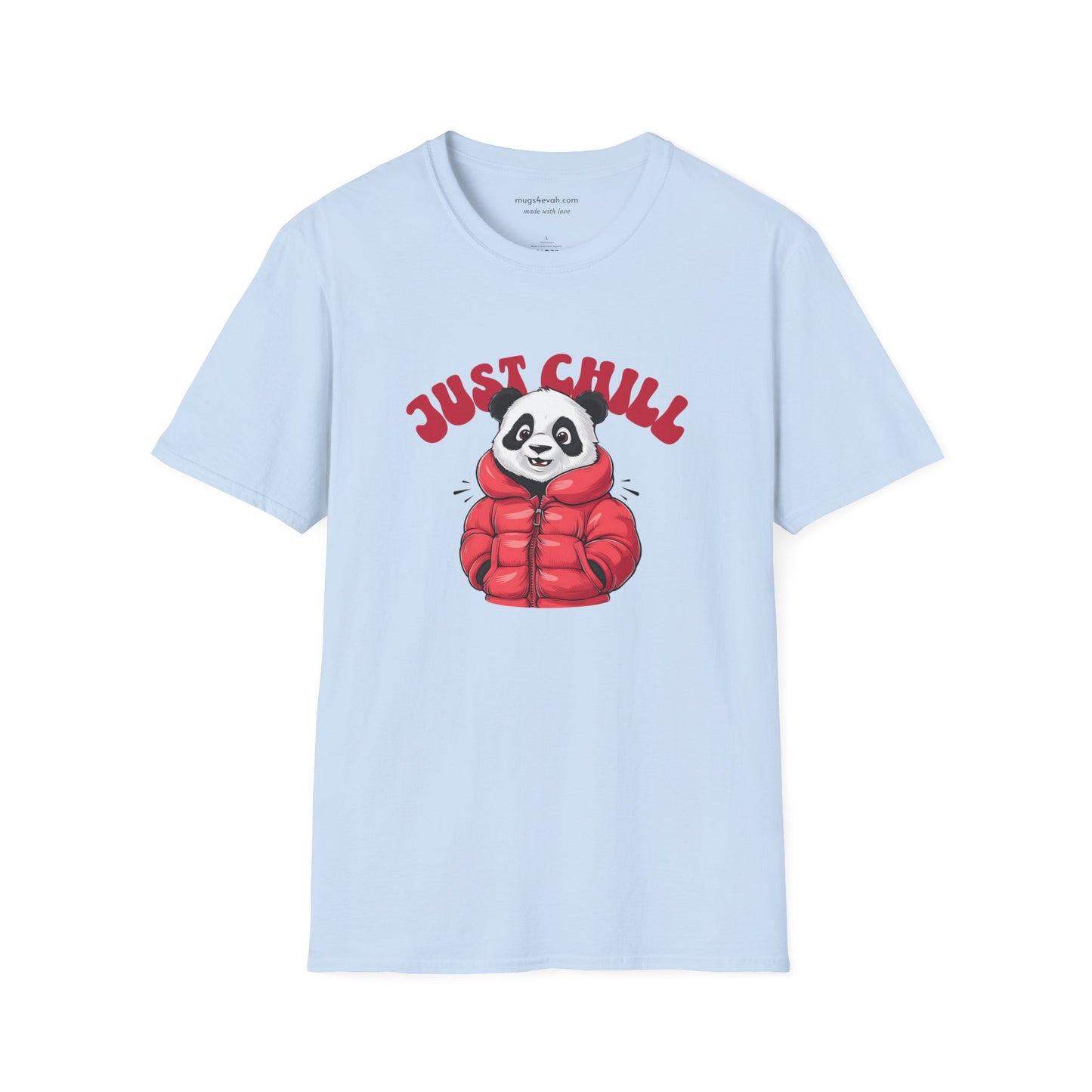 Funny Unisex Softstyle T-Shirt Panda T-shirt Chill T-Shirt Humorous Tee