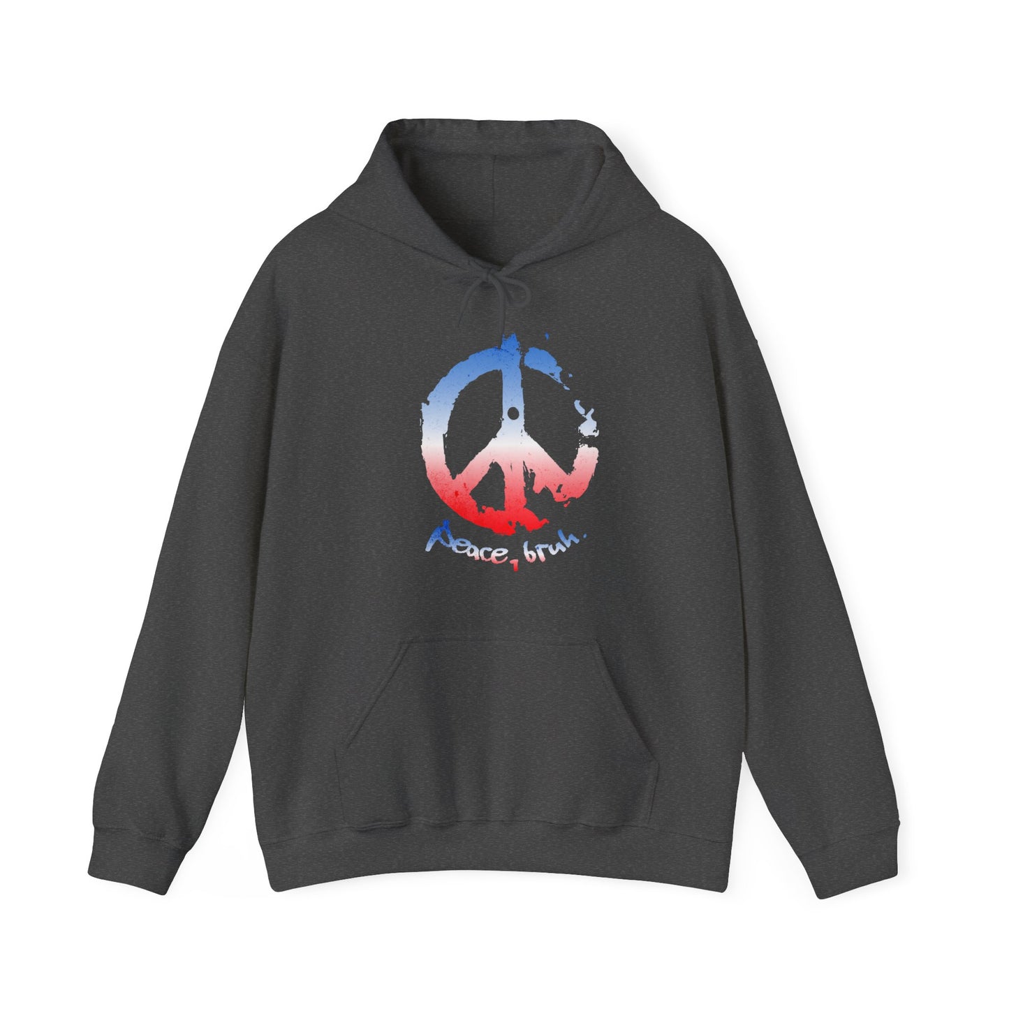 Peace Bruh Peace Sign Peace Symbol Unisex Heavy Blend™ Hooded Sweatshirt