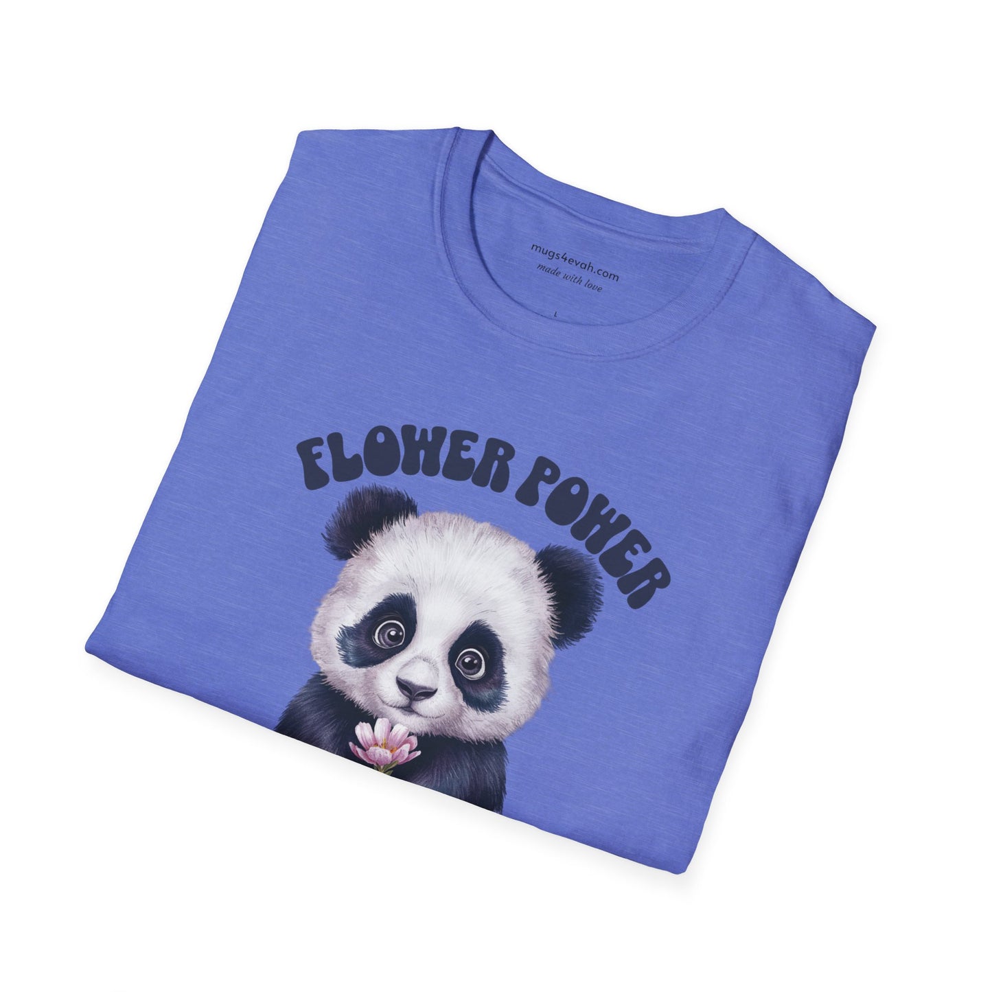 Flower Power Panda Bear Tshirt Cute Animal Tshirt