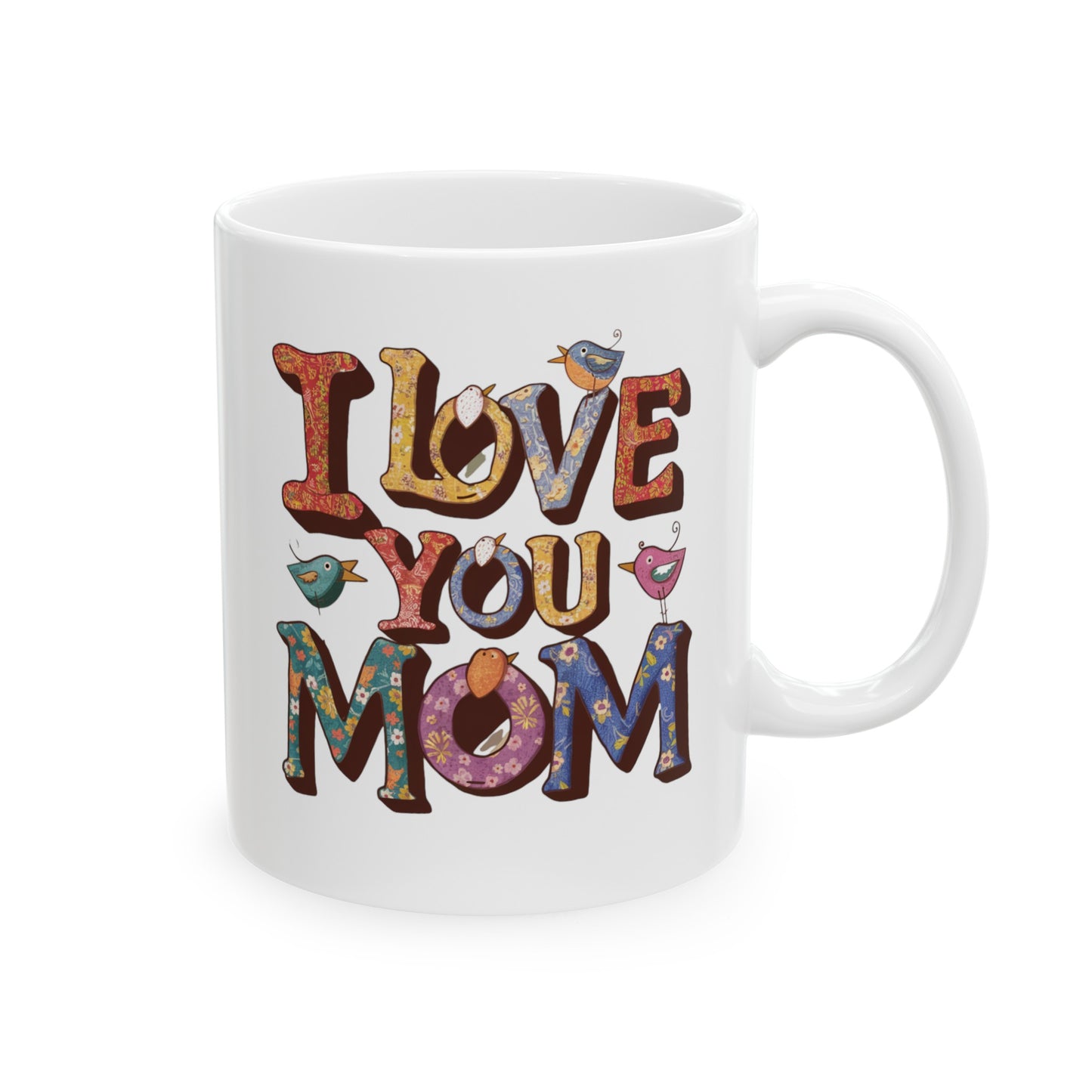 Mom Gift Mother's Day Mug Great Gift for Mom I Love Mom Coffee Mug Gift, 11oz