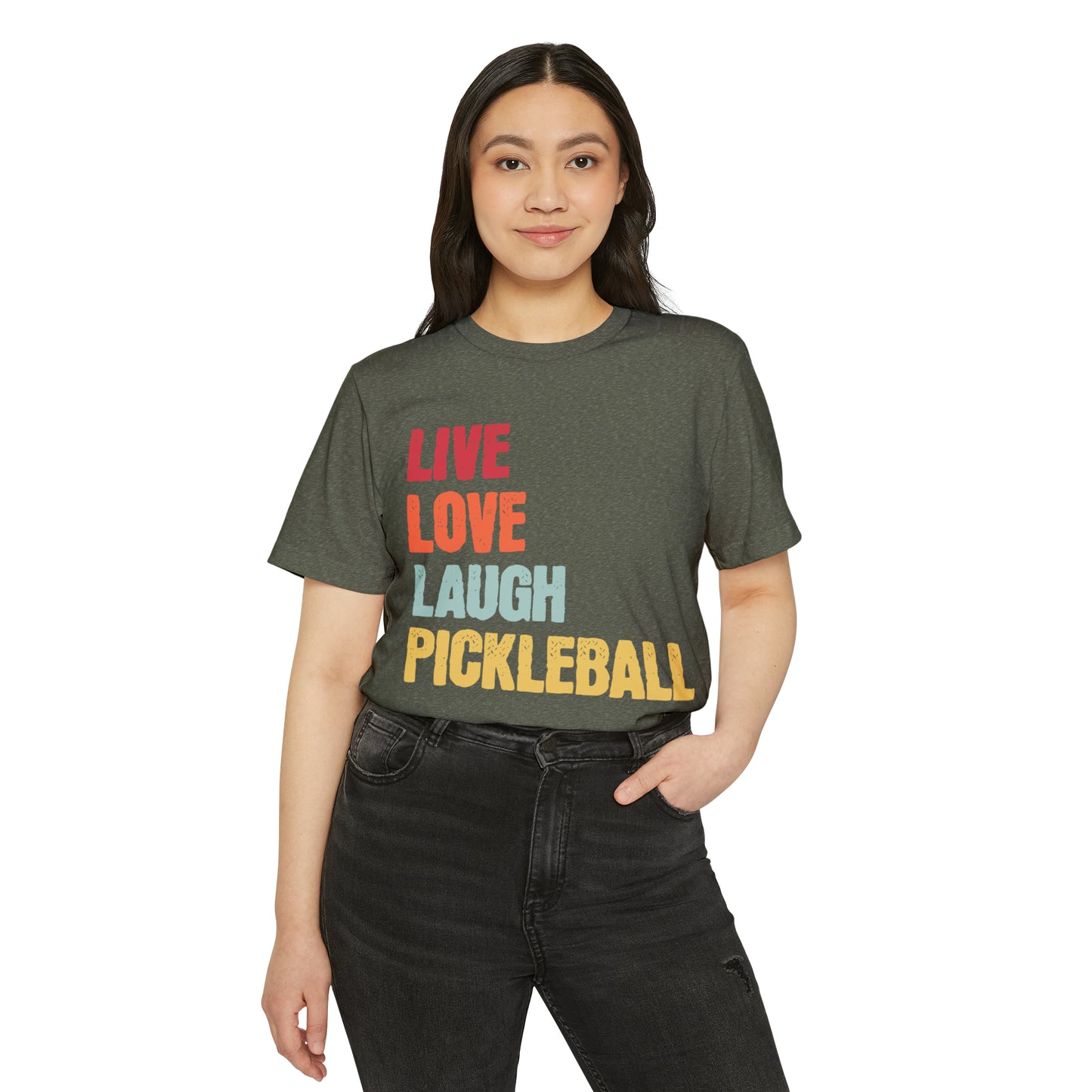 Live Love Laugh Pickleball Unisex Recycled Organic T-Shirt