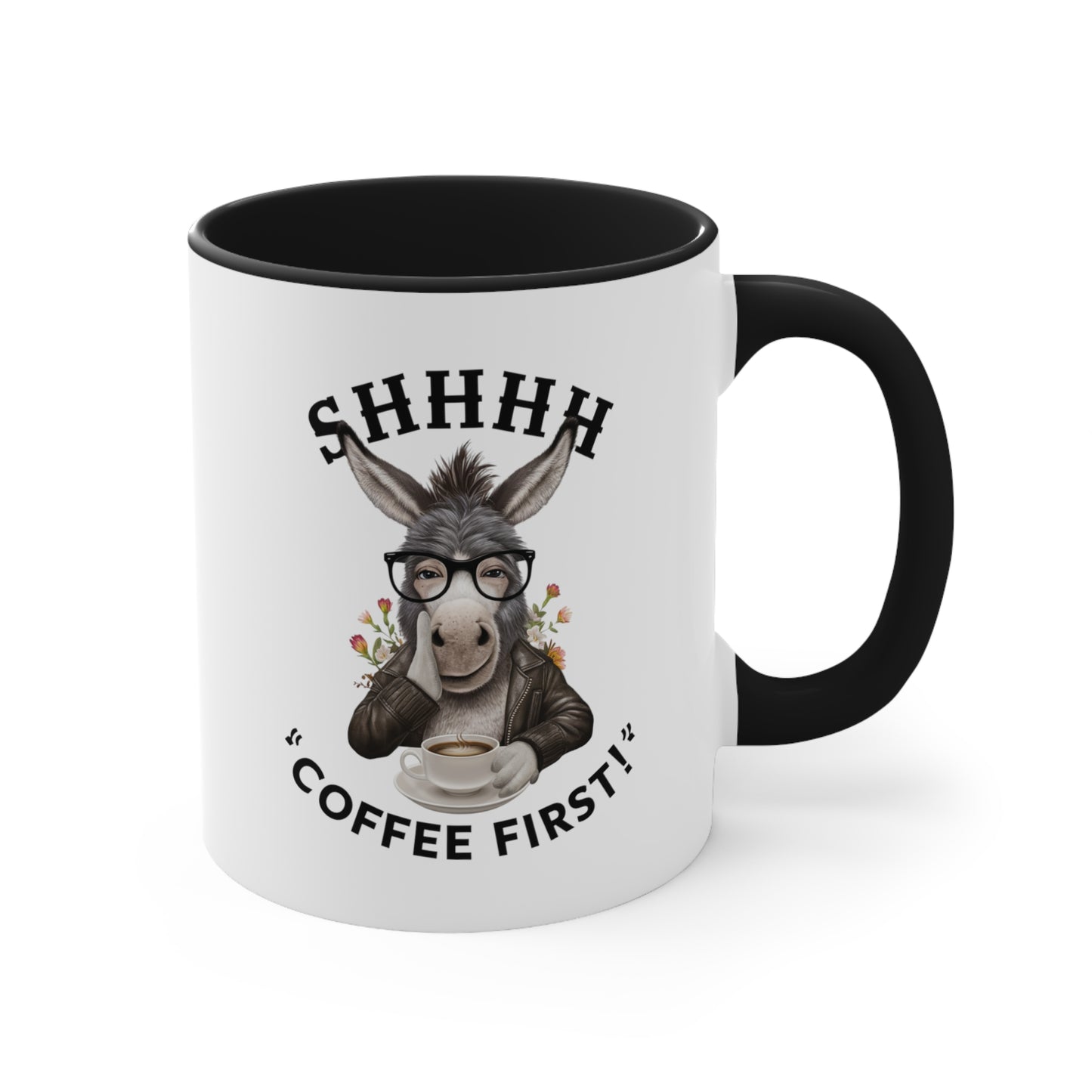 Donkey Coffee Funny Animal Accent Coffee Mug, 11oz