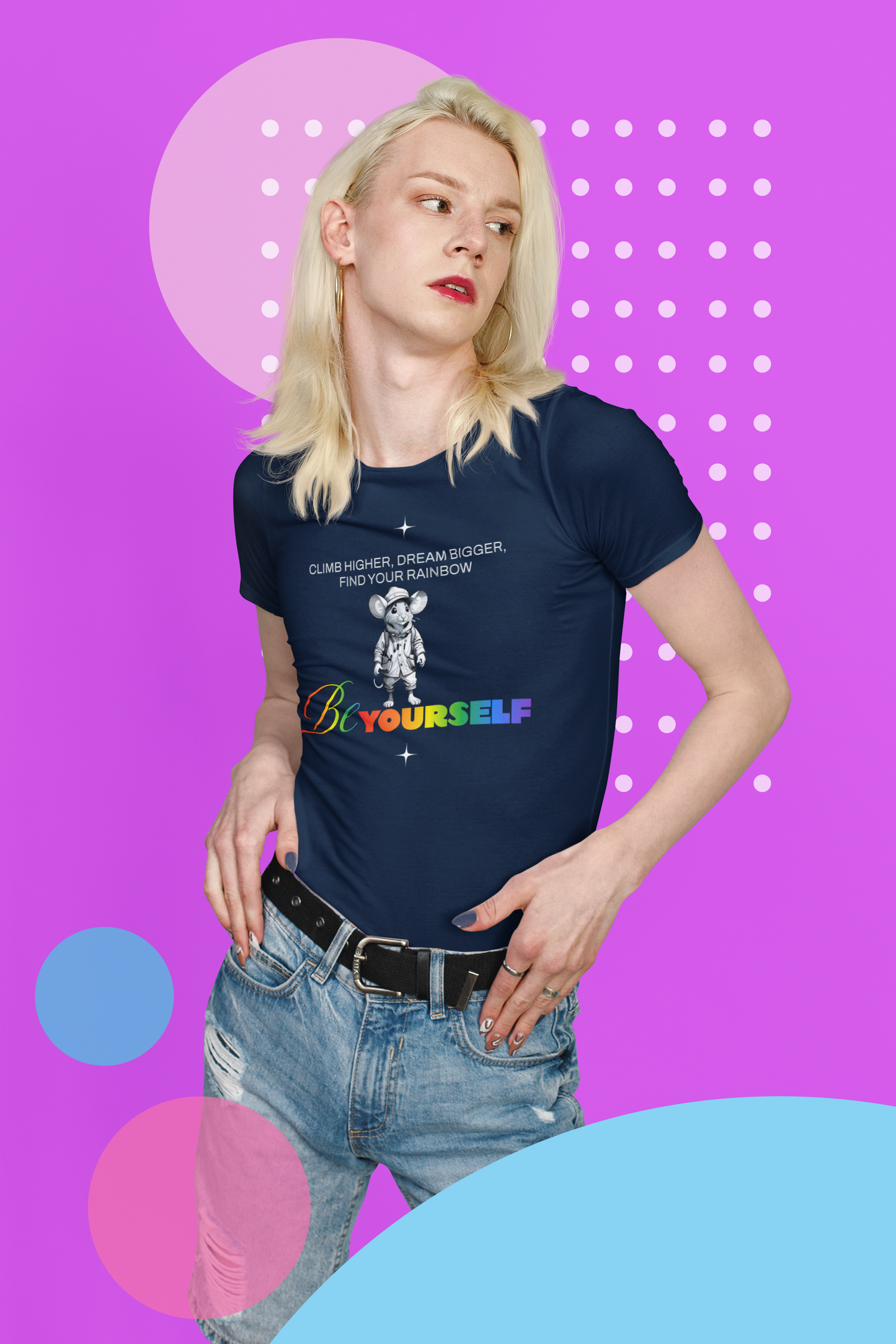 Be Yourself Find Your Rainbow Unisex Jersey Short Sleeve Tee