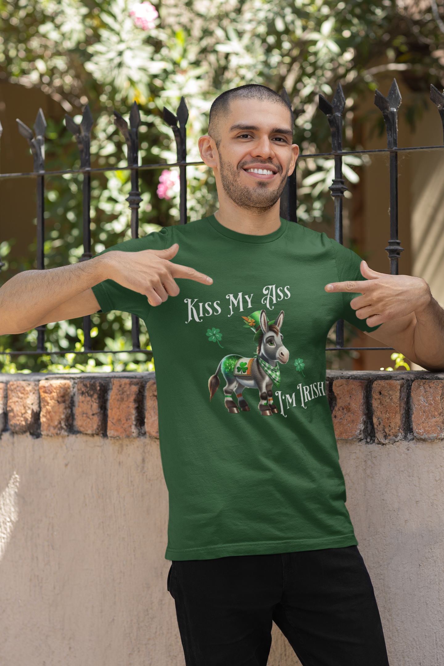 Kiss my Ass I'm Irish St Patricks Day Unisex Recycled Organic T-Shirt