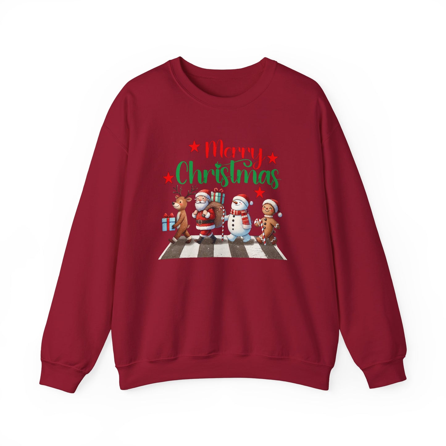 "Merry Christmas Abbey Road Sweatshirt | Festive Unisex Crew Neck"