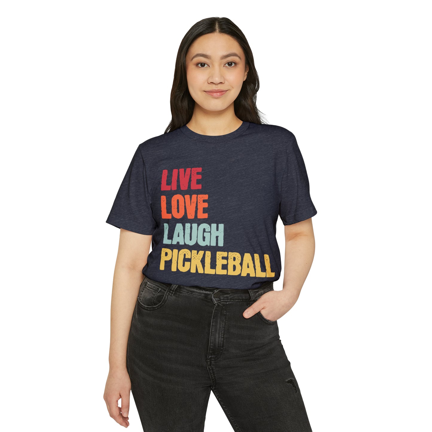 Live Love Laugh Pickleball Unisex Recycled Organic T-Shirt