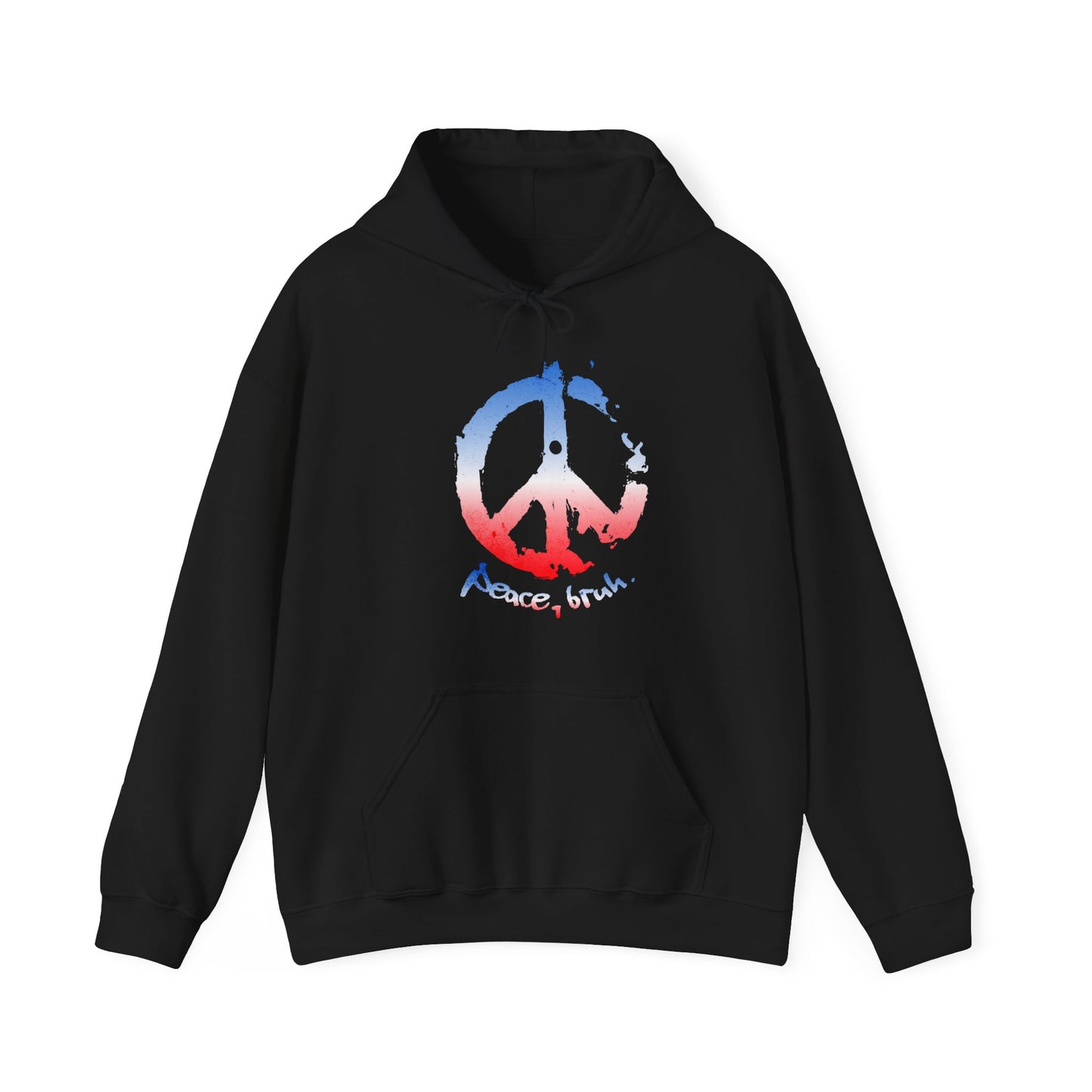 Peace Bruh Peace Sign Peace Symbol Unisex Heavy Blend™ Hooded Sweatshirt