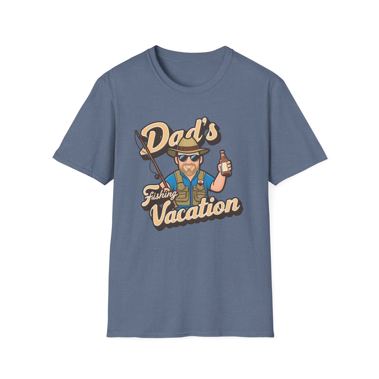 Dad's Fishing Vacation T-shirt Dad T-shirt Dad Funny Tshirt Father's day  Softstyle T-Shirt