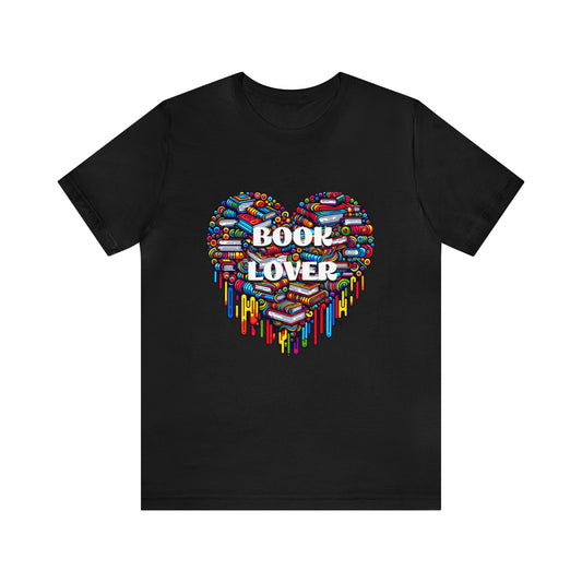 Book Lover Heart Unisex Jersey Short Sleeve Tee