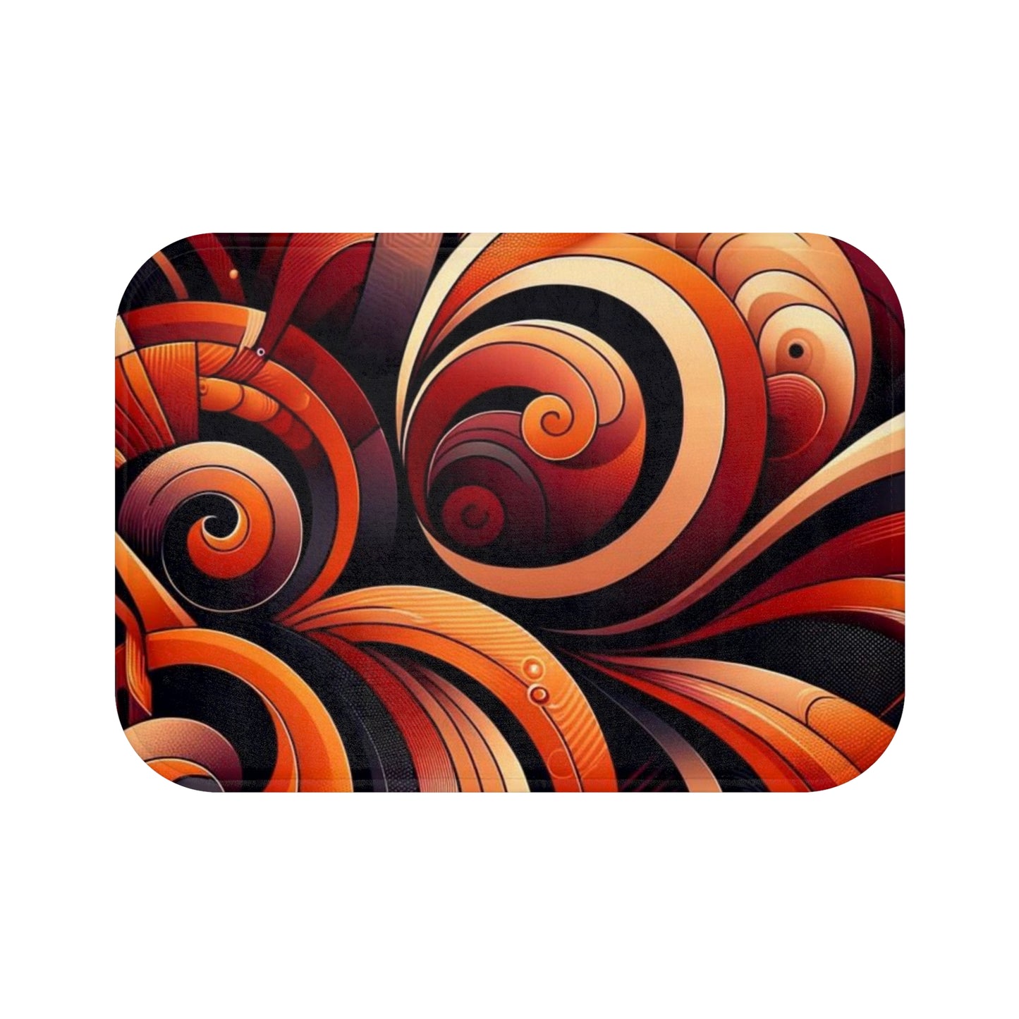 Vibrant Bath Mat with Swirls Bath Mat 17 x 24"