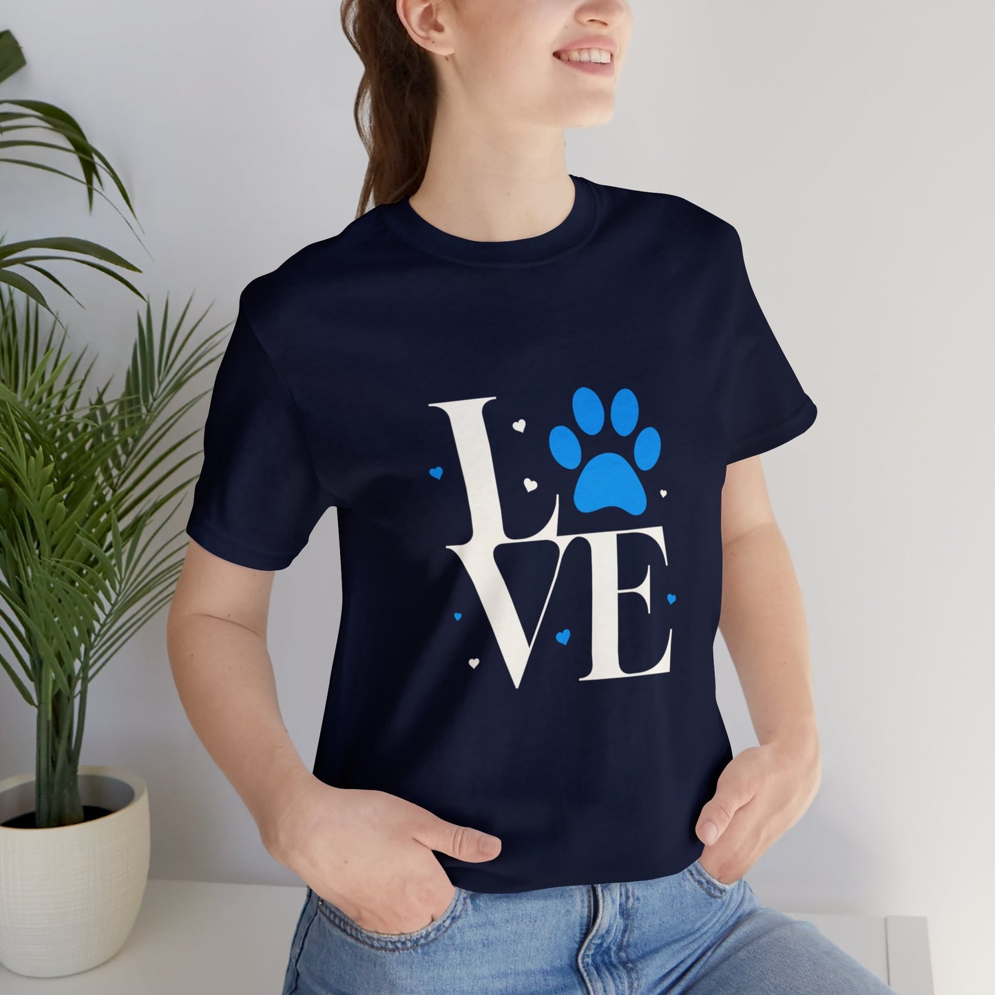 I Love Animals Dog & Cat Unisex Jersey Short Sleeve Tee