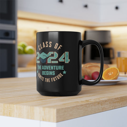 Senior Graduate Class of 2024 Black Mug, 11oz or 15oz