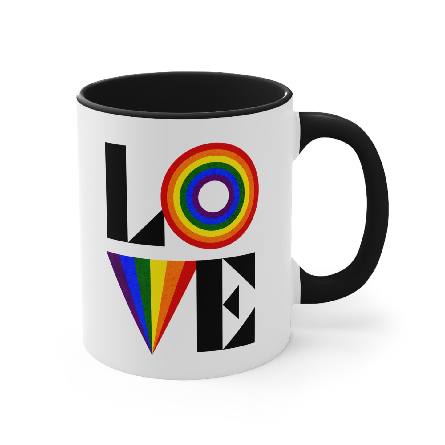 LOVE Rainbow Pride Love Mug 11oz Coffee Mug