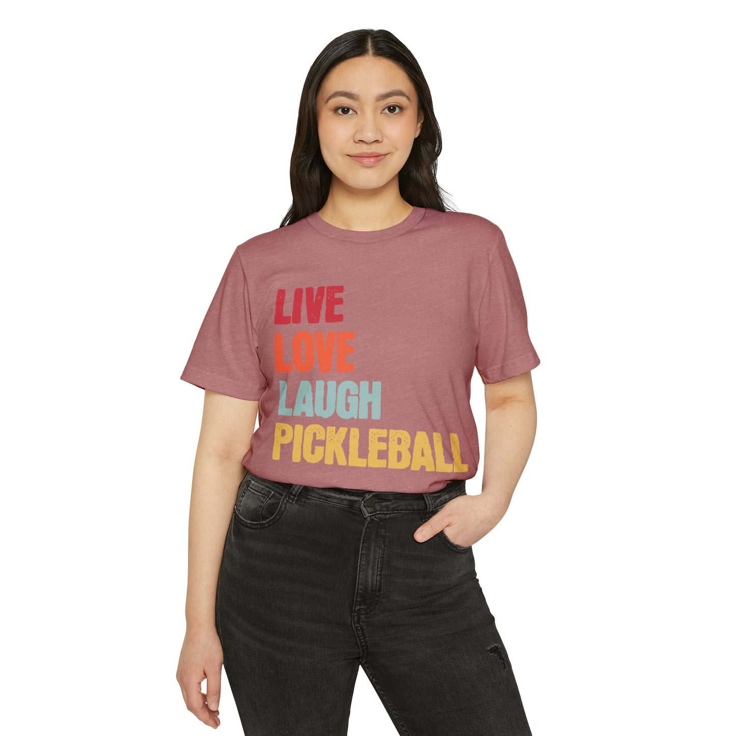 Live Love Laugh Pickleball Unisex Recycled Organic T-Shirt