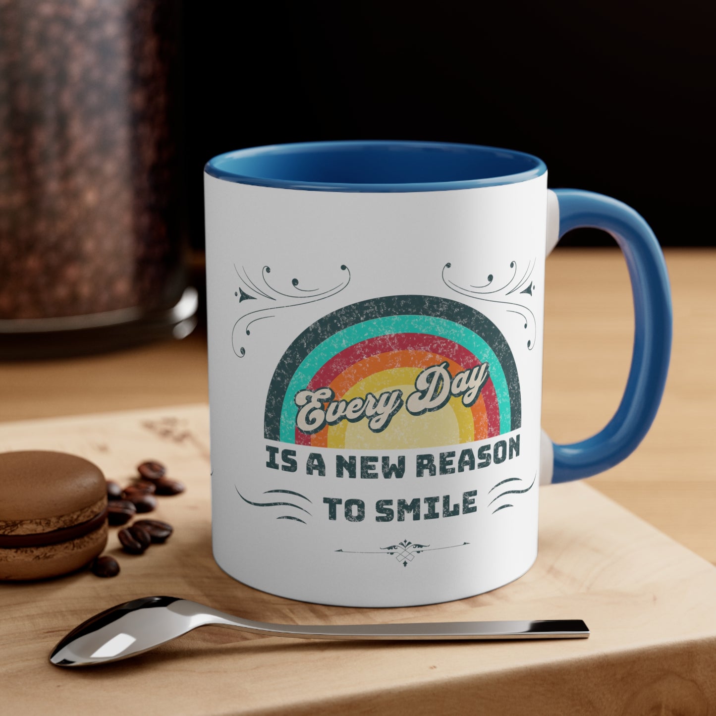 Every Day is a New Reason To Smile - Positivity Accent Coffee Mug, 11oz