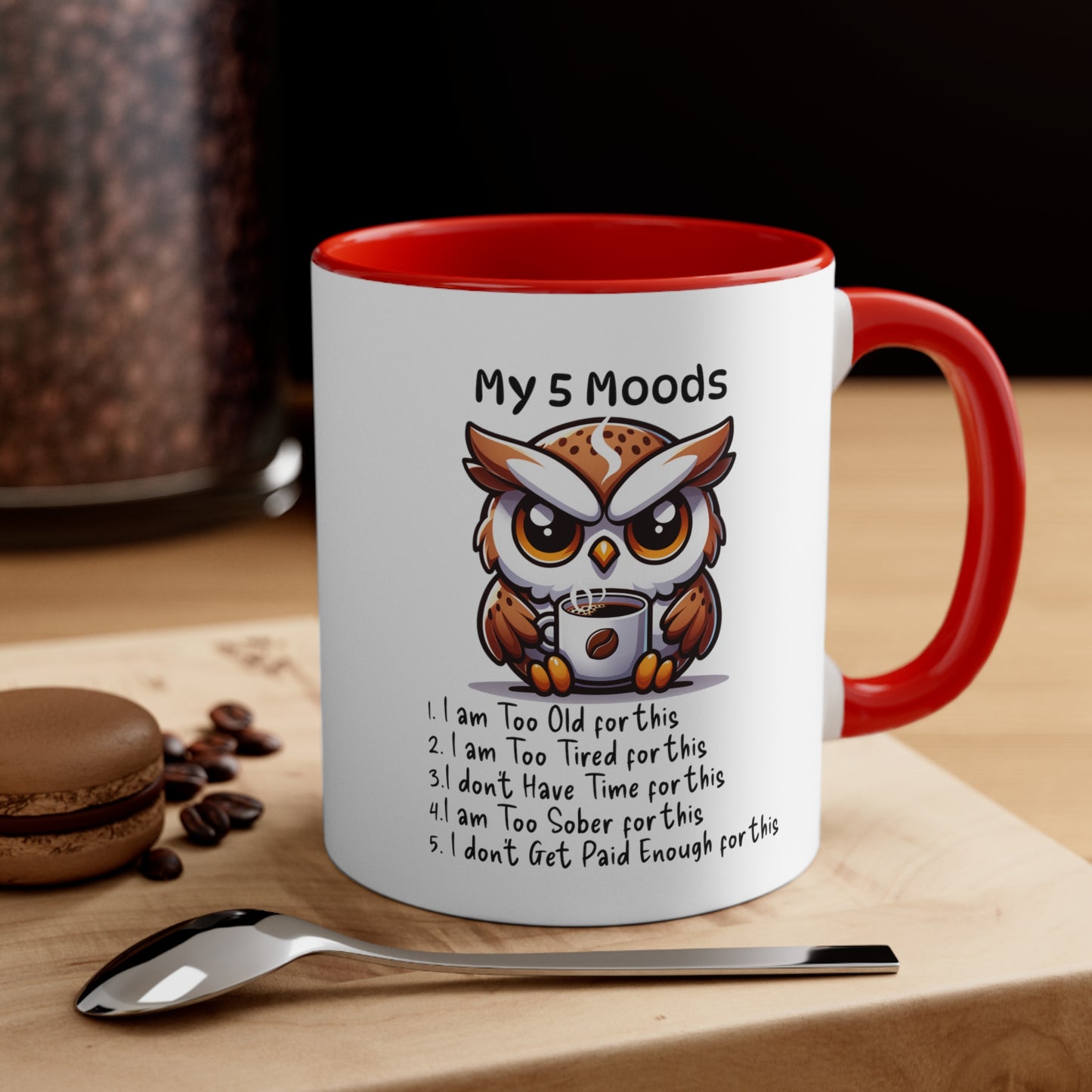 Funny Grumpy Owl Coffee Mug Mug 11oz Humorous Coffee Mug