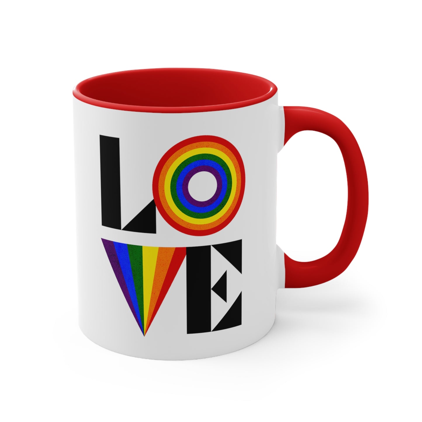 LOVE Rainbow Pride Love Mug 11oz Coffee Mug