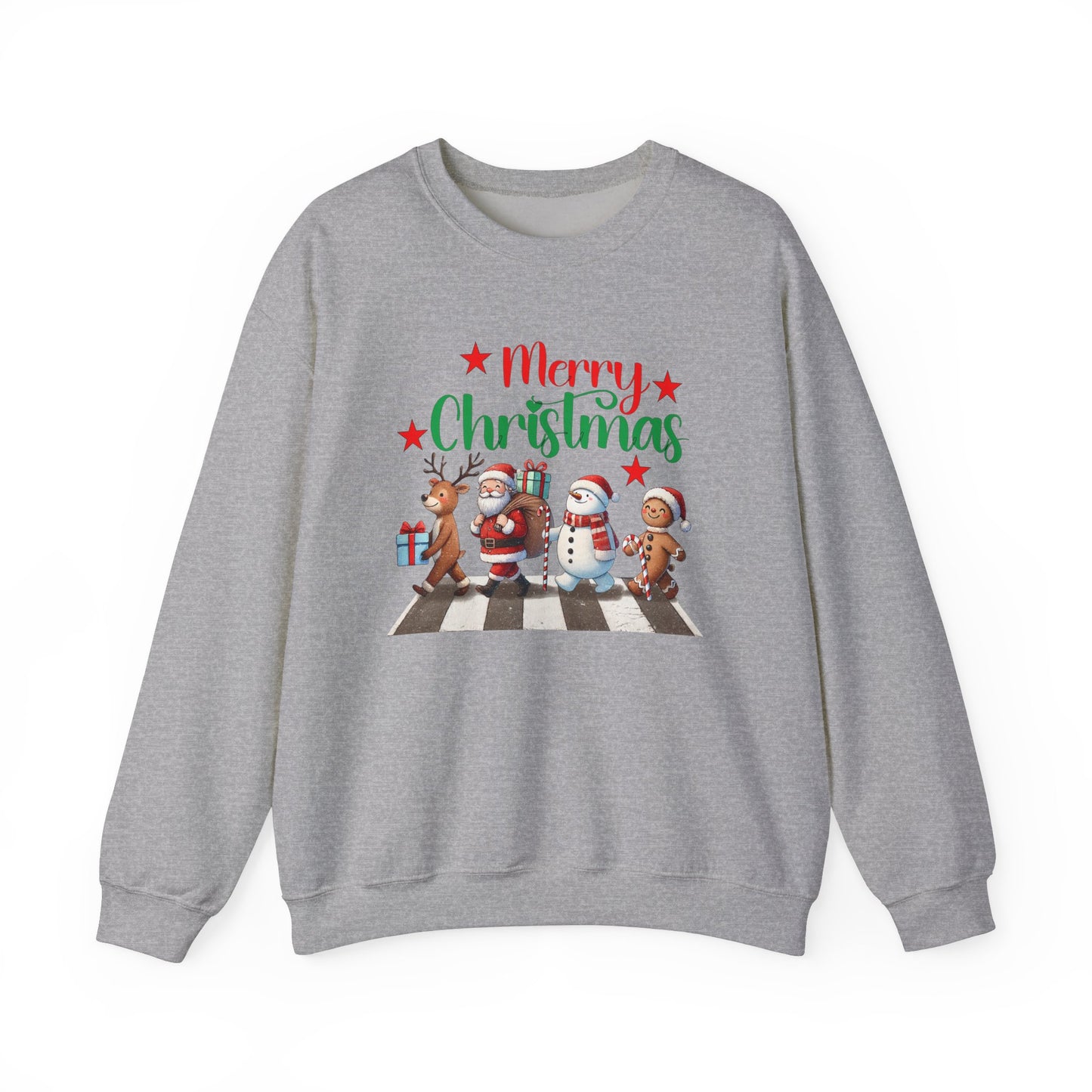 "Merry Christmas Abbey Road Sweatshirt | Festive Unisex Crew Neck"