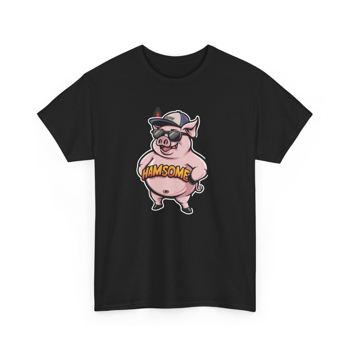 Pig T-shirt, Hamsome Shirt, Cute Animal T-shirt, Funny pig shirt, playful boyfriend tshirt, animal lover shirt, cute pig clothing