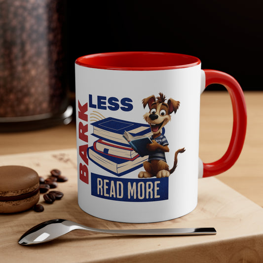 Bark Less Read More Dogs with Books 11oz Coffee Mug