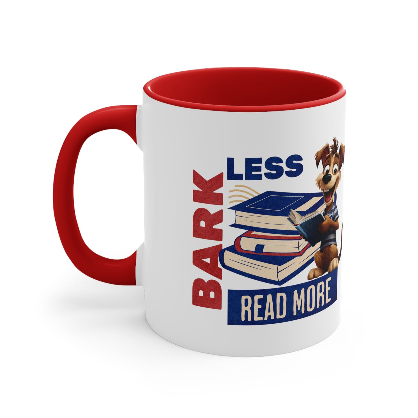 Bark Less Read More Dogs with Books 11oz Coffee Mug