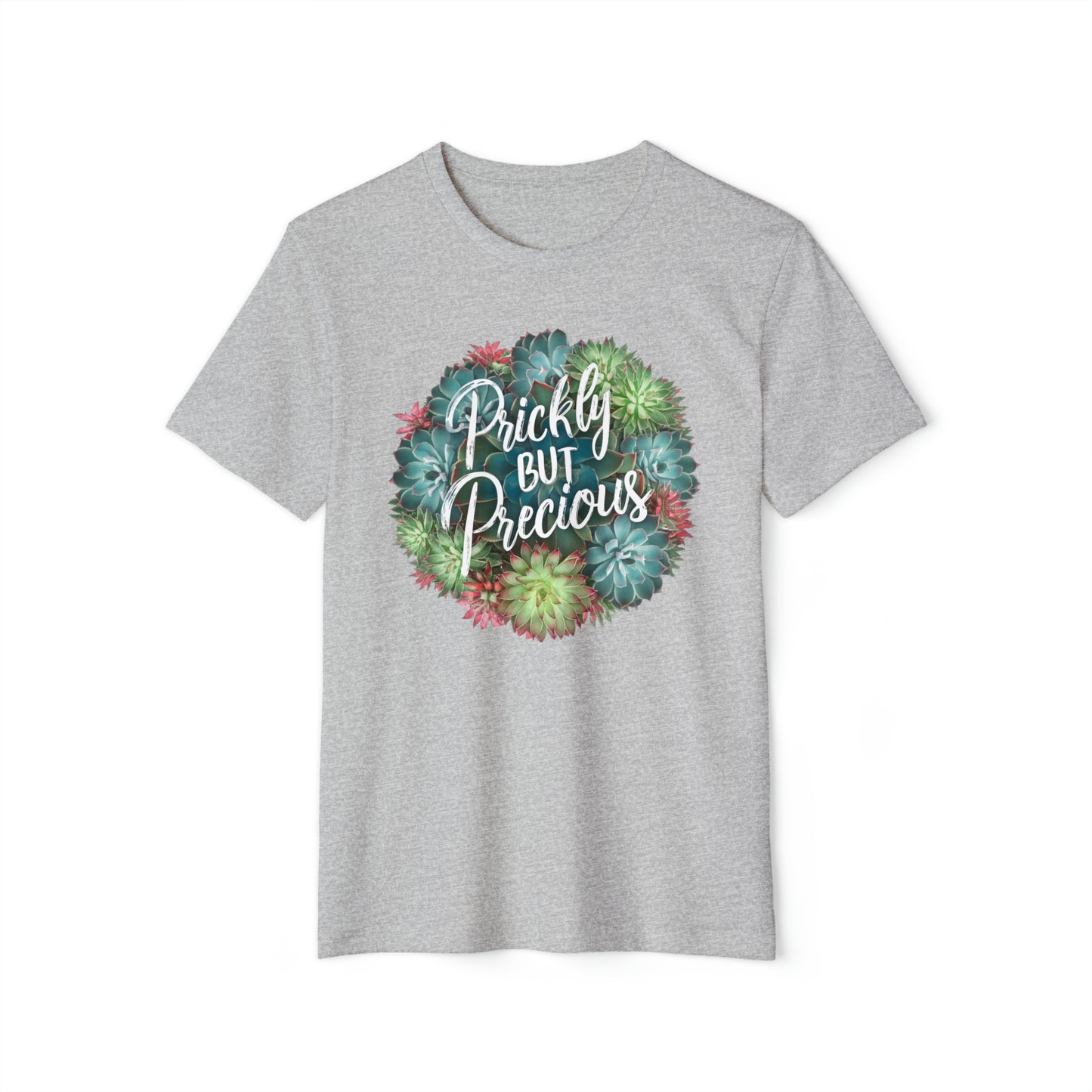 Prickly But Precious Succulent Unisex Recycled Organic T-Shirt