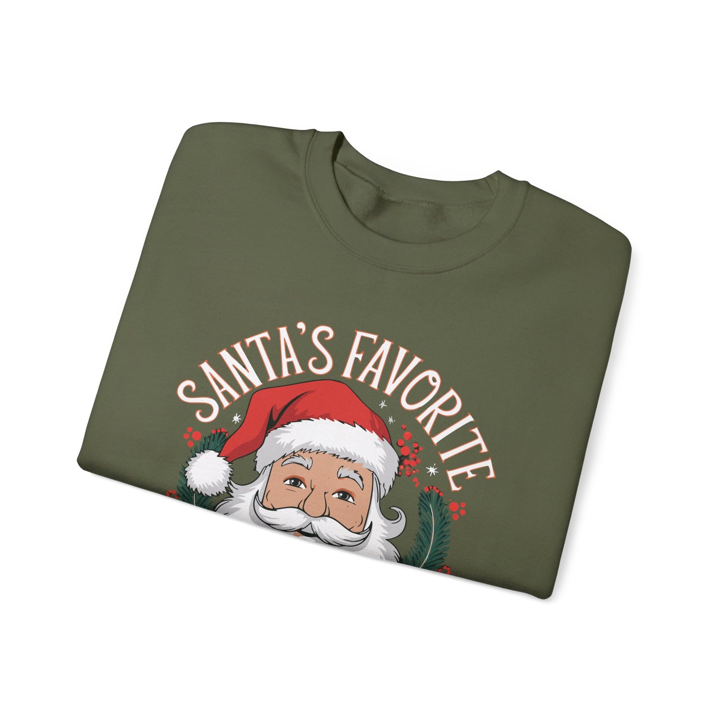 Santa's Favorite Sweatshirt - Unisex Crewneck Christmas Sweatshirt