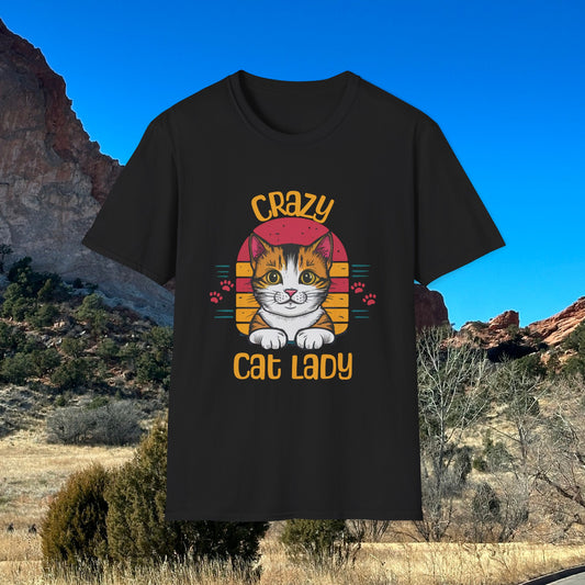 Crazy Cat Lady T-shirt Funny Cat T-shirt Cat Lover T-Shirt Meme T-shirt  Softstyle T-Shirt